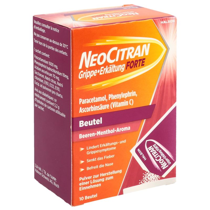 NEOCITRAN Grippe Erkältung FORTE Plv Btl 10 Stk