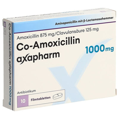 CO-AMOXICILLIN axapharm Filmtabl 1000 mg 10 Stk