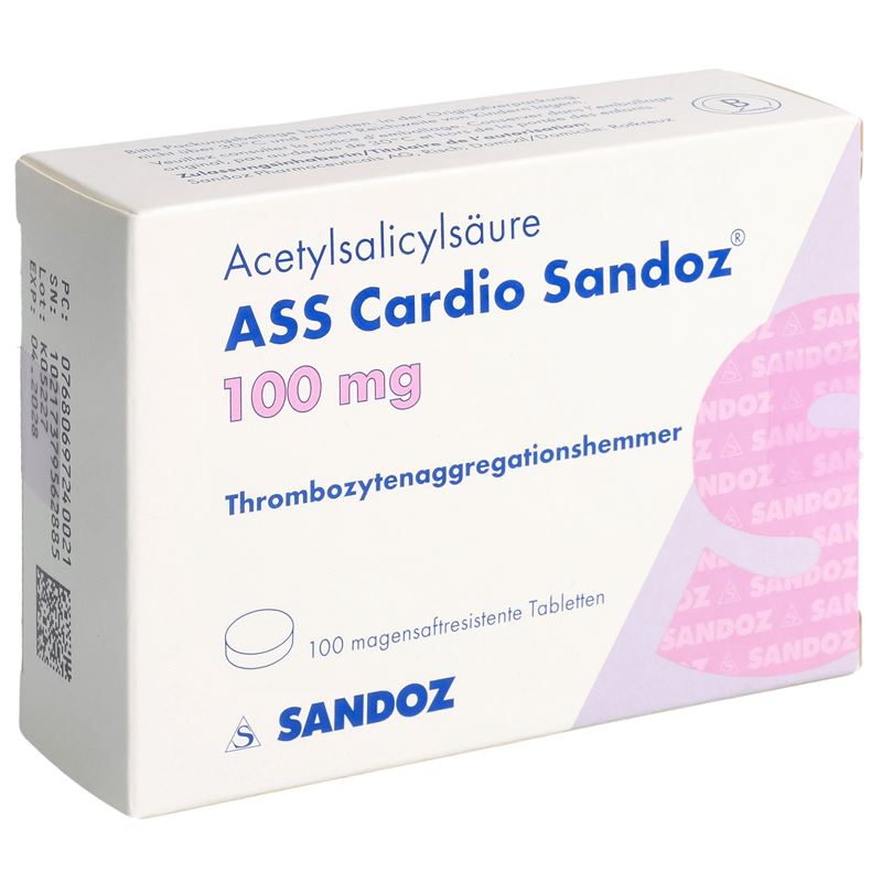 ASS CARDIO Sandoz Tabl 100 mg 100 Stk