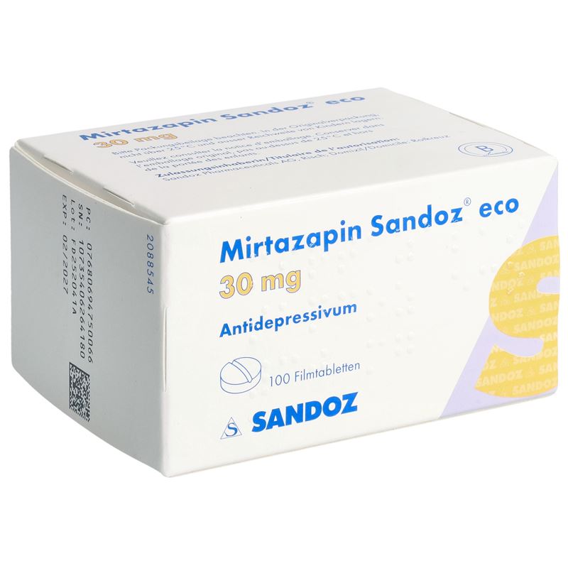 MIRTAZAPIN Sandoz eco Filmtabl 30 mg 100 Stk