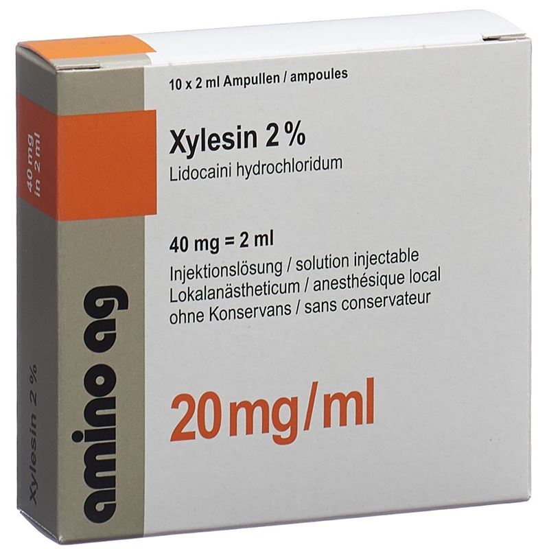 XYLESIN Inj Lös 40 mg/2ml 10 Amp 2 ml