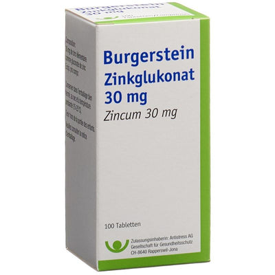 BURGERSTEIN Zinkglukonat Tabl 30 mg 100 Stk