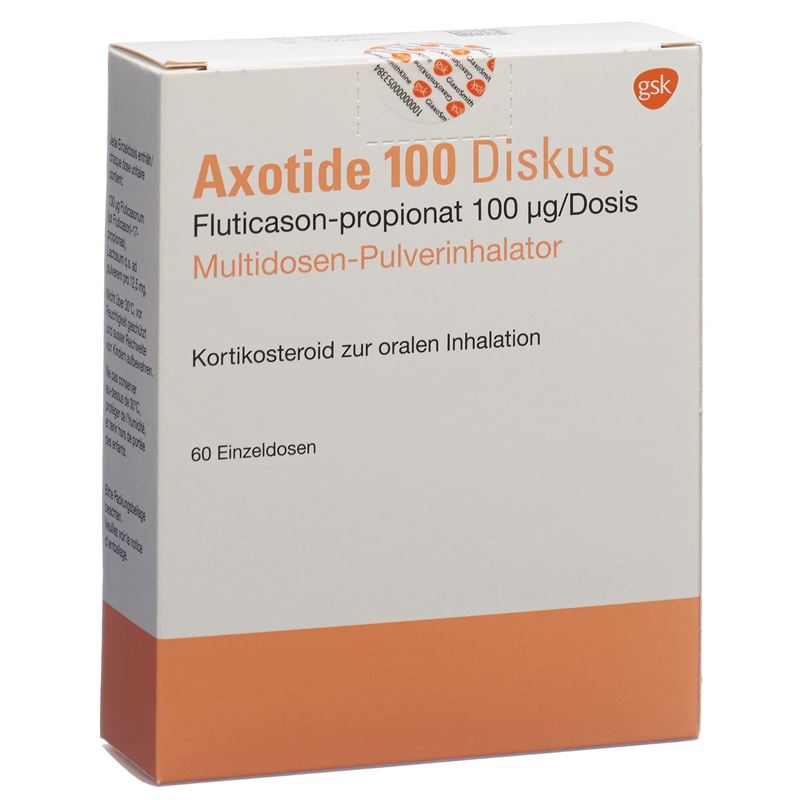 AXOTIDE Diskus Multidosen 100 mcg 60 Dos