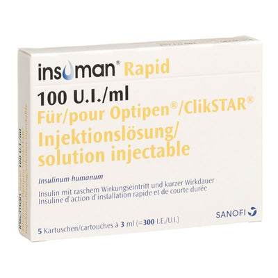 INSULIN Insuman Rapid Inj Lös Optipen 5 x 3 ml