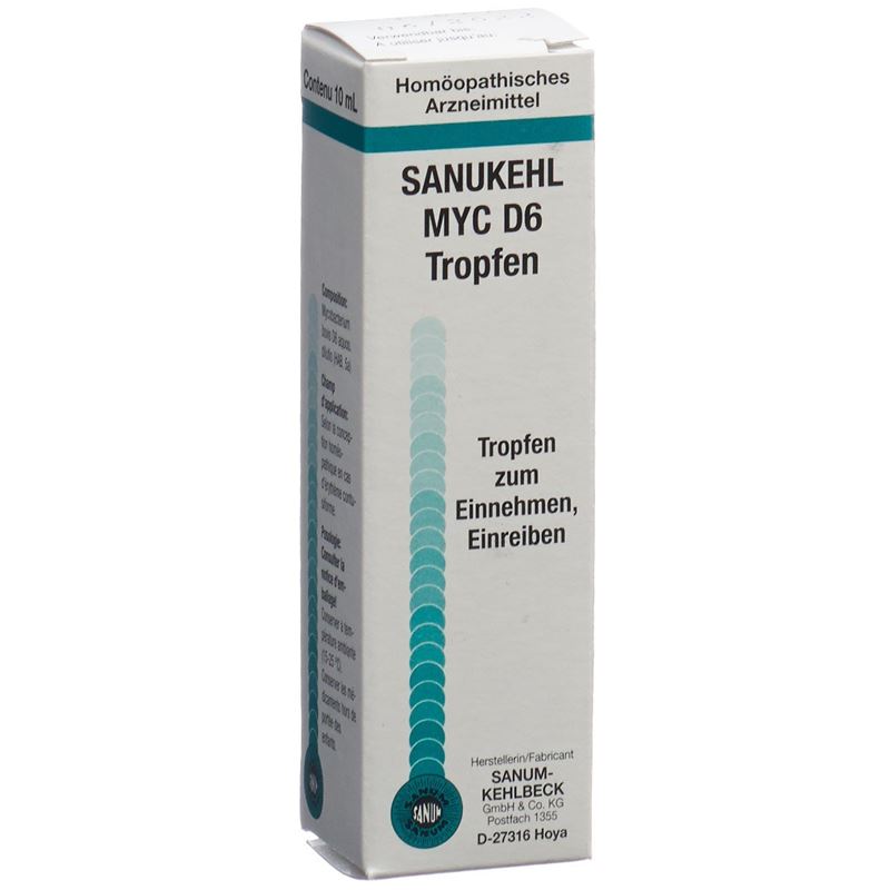 SANUKEHL Myc Tropfen D 6 z Einneh u Einreib 10 ml
