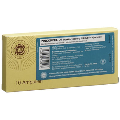 ZINKOKEHL Inj Lös 10 Amp 2 ml