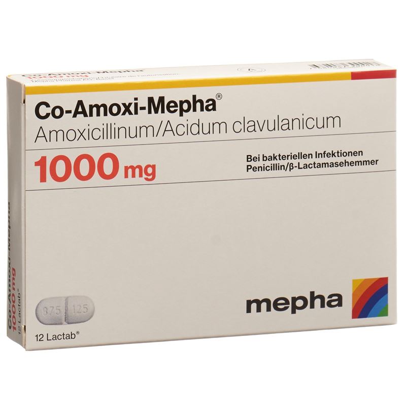 CO-AMOXI Mepha Lactab 1000 mg 12 Stk