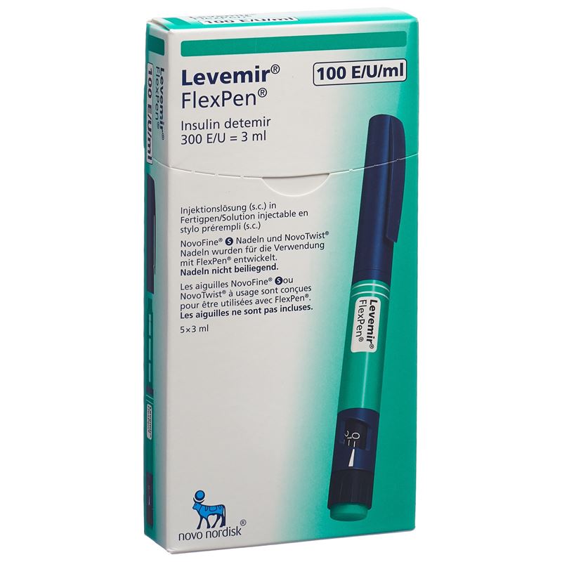 INSULIN Levemir FlexPen 100 E/ml 5 Fertpen 3 ml