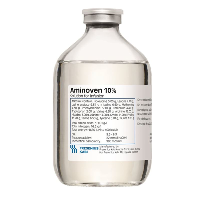 AMINOVEN Inf Lös 10 % 500ml 10 Glasfl 500 ml