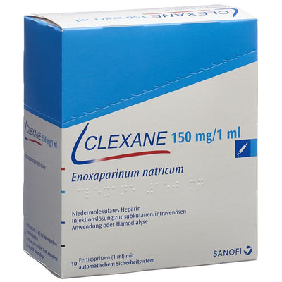 CLEXANE Inj Lös 150 mg/ml 10 Fertspr 1 ml