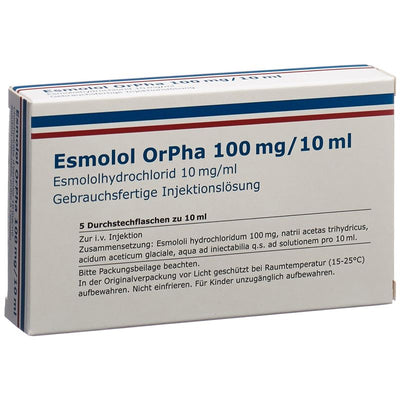 ESMOLOL OrPha Inj Lös 100 mg/10ml 5 Durchstf 10 ml