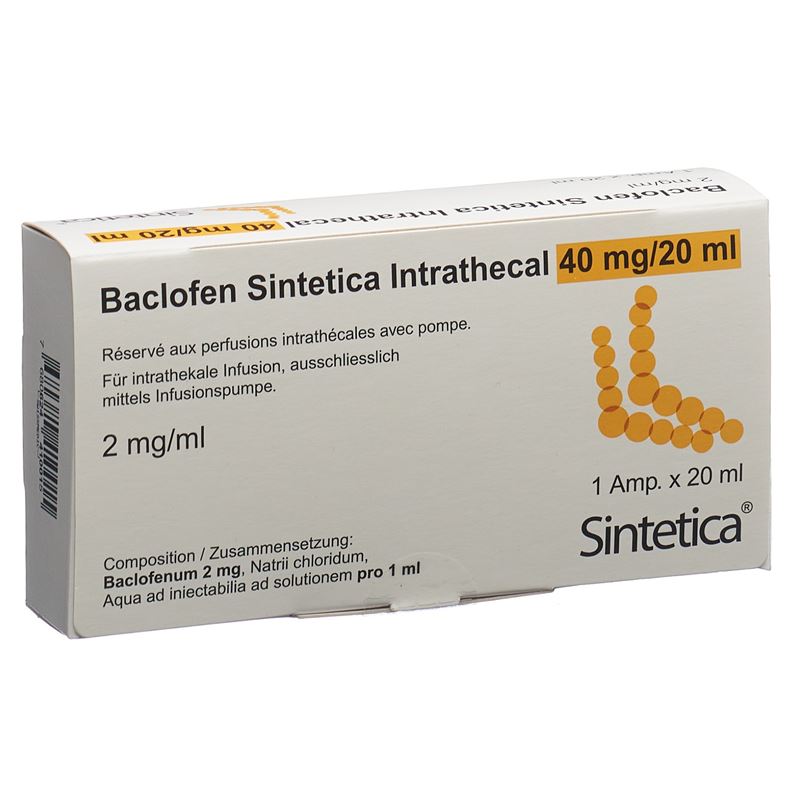 BACLOFEN Sint Intrathecal 40 mg/20ml Amp 20 ml