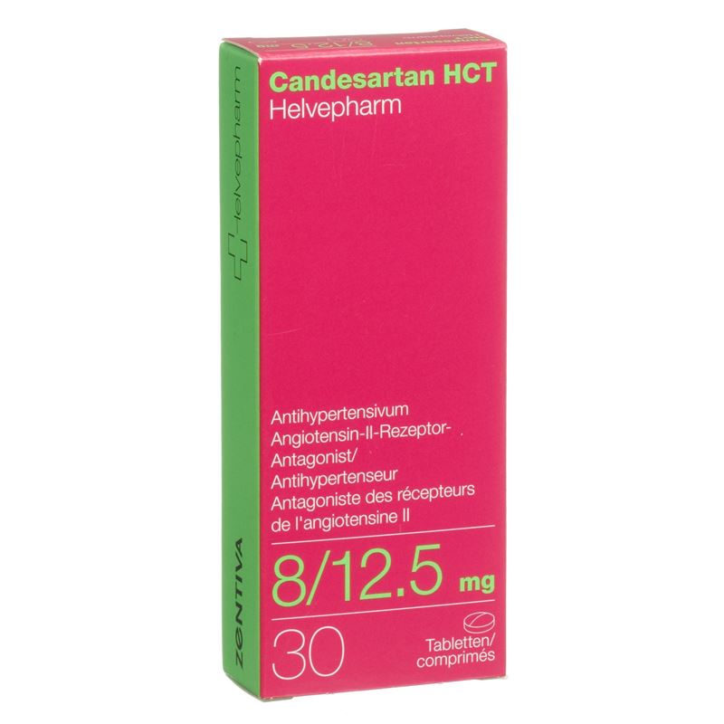 CANDESARTAN HCT Helvepharm Tabl 8/12.5mg 30 Stk