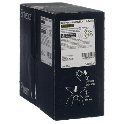 BUPIVACAIN Sintetica 1.25 mg/ml 100ml Btl 10 Stk