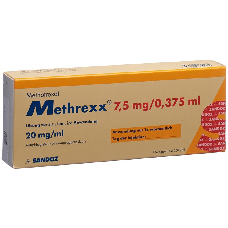 METHREXX Inj Lös 7.5 mg/0.375ml Fertspr 0.375 ml