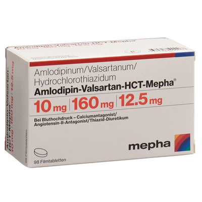 AMLODIPIN VALSARTAN HCT Mepha 10/160/12.5 98 Stk