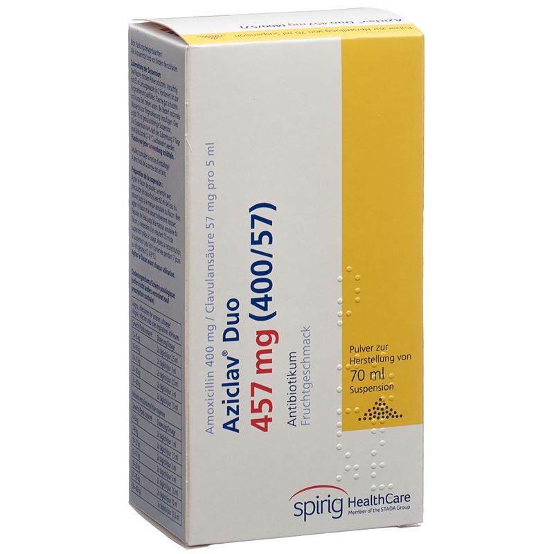 AZICLAV Duo Plv 457 mg f Susp Fl 70 ml