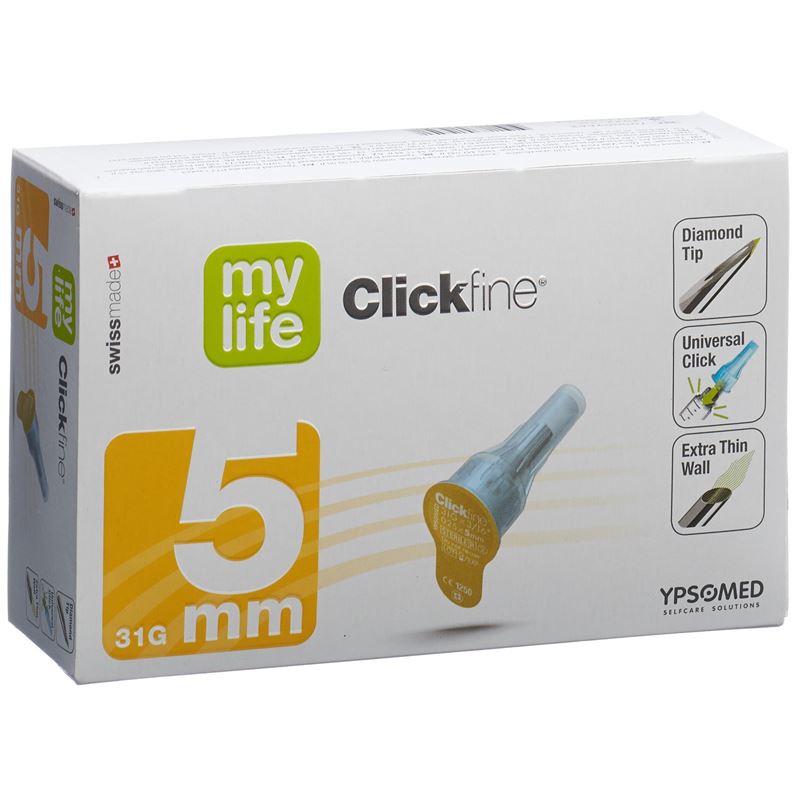 MYLIFE Clickfine Pen Nadeln 5mm 31G 100 Stk