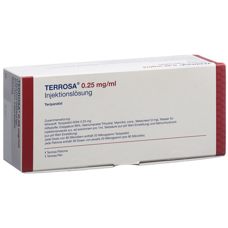 TERROSA Inj Lös 250 mcg/ml Kit Pen+Patrone 2.4 ml