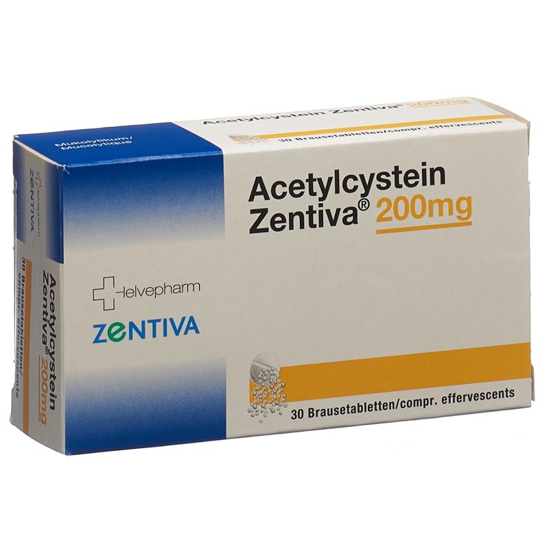 ACETYLCYSTEIN Zentiva Brausetabl 200 mg 30 Stk