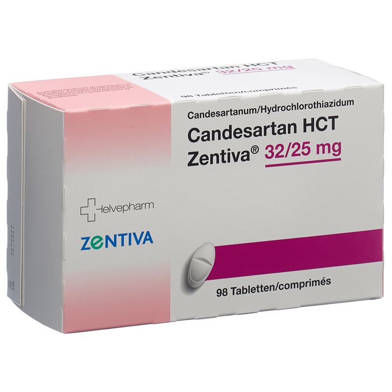 CANDESARTAN HCT Zentiva Tabl 32/25 mg 98 Stk