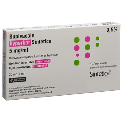 BUPIVACAIN hyperbar Sint 5 mg/ml ste Bli 10 x 4 ml