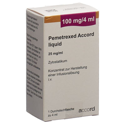 PEMETREXED Accord liquid 100 mg/4ml Durchstf