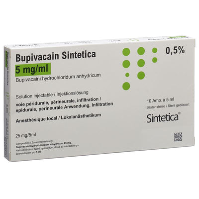BUPIVACAIN Sintetica 25 mg/5ml ste Bli 10 x 5 ml