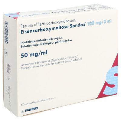 EISENCARBOXYMALTOSE Sandoz 100 mg/2ml 5 Stk