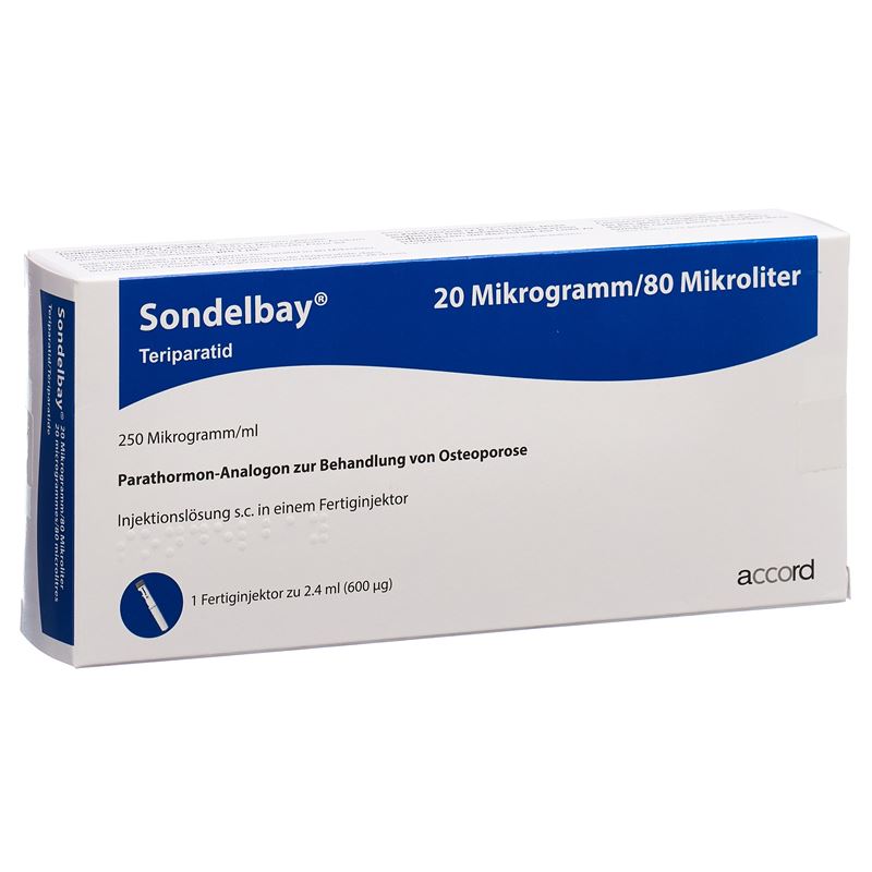 SONDELBAY Inj Lös 20 mcg/80mcl Fertpen 2.4 ml