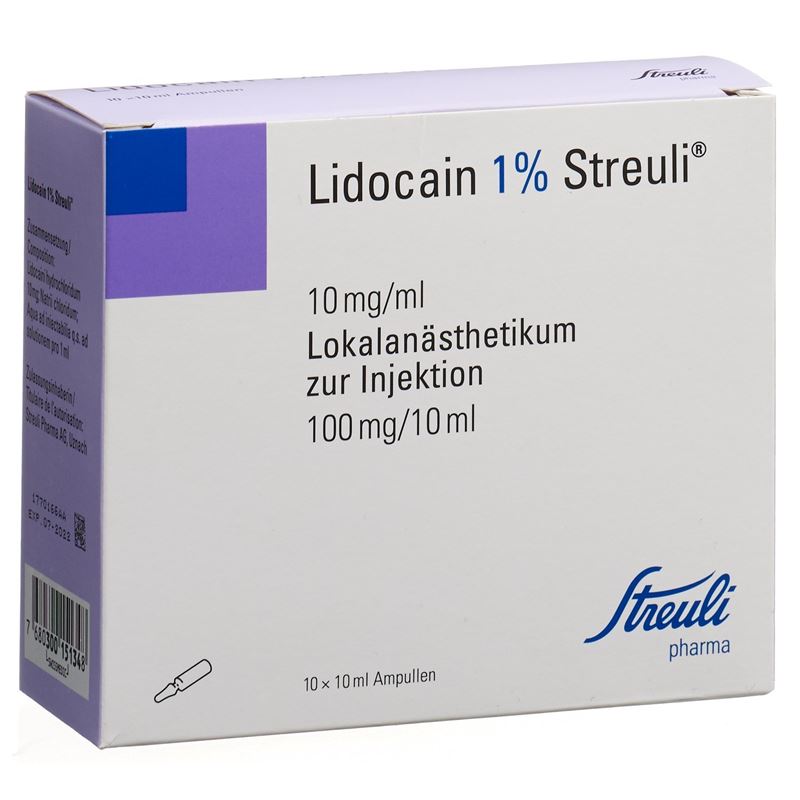LIDOCAIN Streuli 100 mg/10ml 10 Amp 10 ml