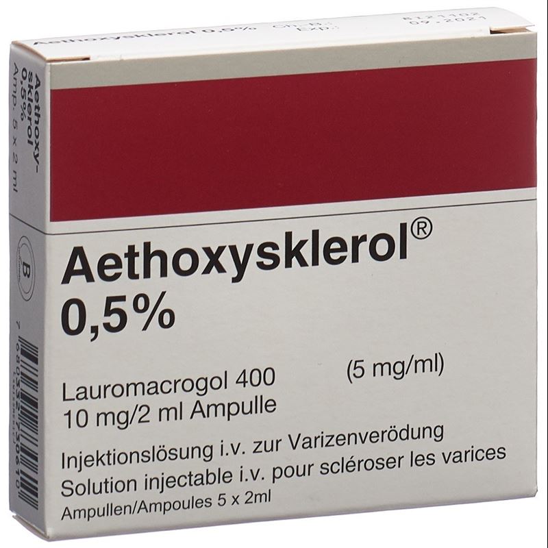 AETHOXYSKLEROL Inj Lös 0.5 % 5 Amp 2 ml