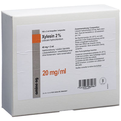 XYLESIN Inj Lös 40 mg/2ml 100 Amp 2 ml